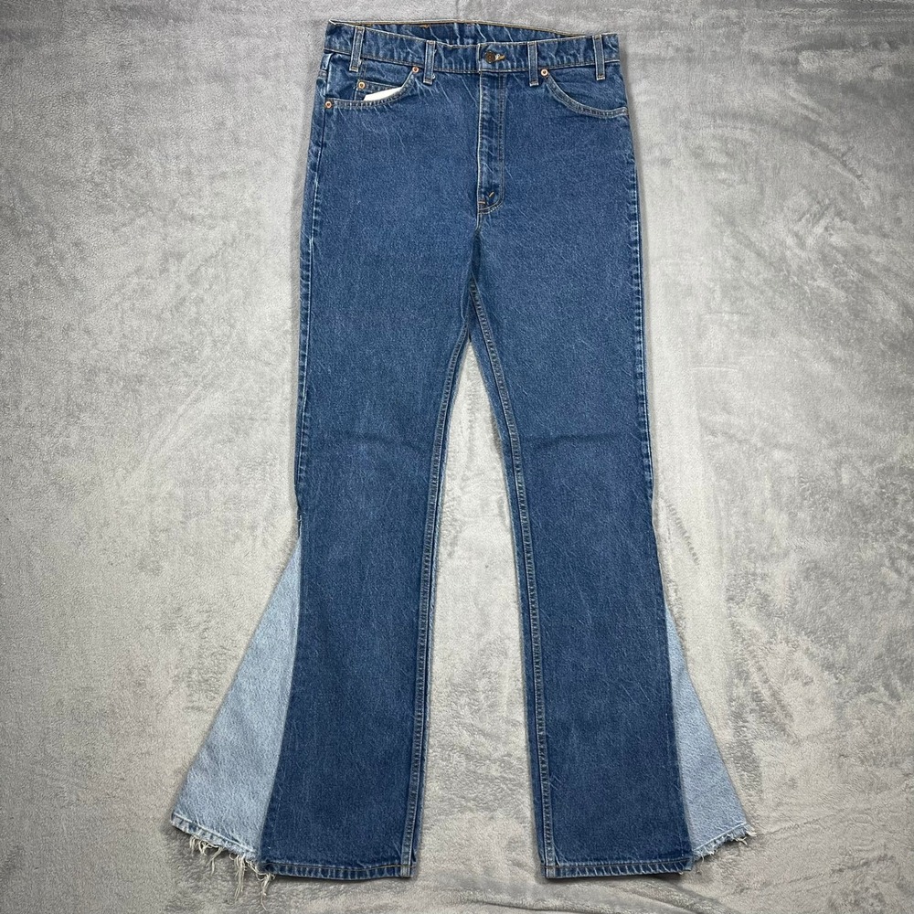 Vtg 90's Levis 517 Jeans 36x38(34x37)  USA Orange Tab Bell Bottom Flare Upcycled
